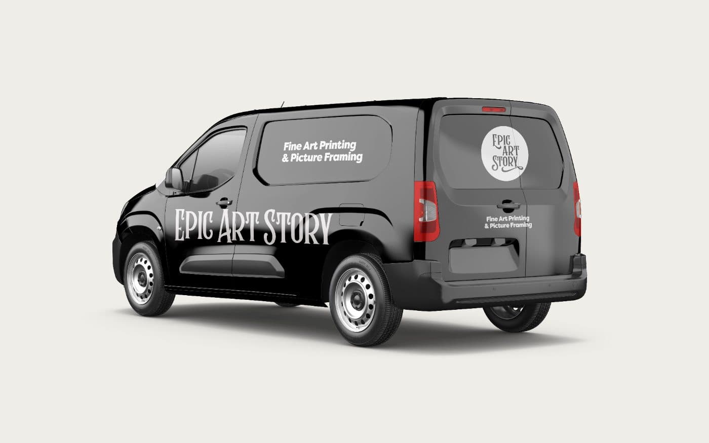 Epic Art Story delivery van for the Click & Frame collection service