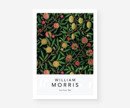 William Morris Wall Art Print, Four Fruits Pattern 1862, Dark Botanical Decor, Maximalist Wall Art, Arts and Crafts, Giclée Print 1