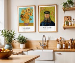 Van Gogh Set of 2 Prints, Sunflowers and The Postman, Post-Impressionist Wall Art, Gallery Wall Set, Living Room Decor, Giclée Print 7