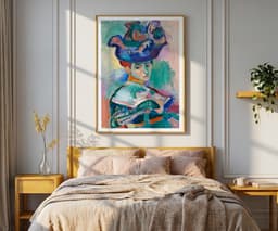 Henri Matisse Wall Art Print: Woman with a Hat, Fauvism Expressionist, Living Room Art, Colourful Portrait, Bold Modern Decor 4