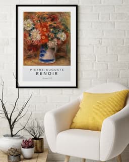 Floral Wall Art Print, Bouquet by Auguste Renoir 1919, Impressionist Flower Decor, Living Room Art, Romantic Decor, Giclée Fine Art Print 8