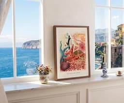 Marine Life Wall Art Print, Saville-Kent, Vintage, Living Room Coastal Decor, Blue Fine Art Print - The Great Barrier Reef of Australia 8