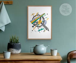 Abstract Art Print, Kandinsky Small Worlds IV 1922, Bauhaus Geometric Decor, Colourful Modern Home Decor, Housewarming Gift 4