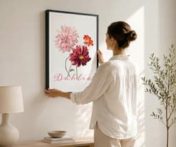 Vintage Print, Dahlias Floral Art, Willem Hekking Artwork, Living Room Wall Art, Print for Wall 4