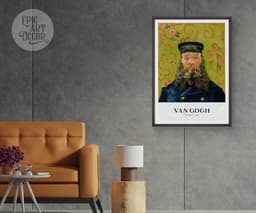 Van Gogh The Postman Portrait Print, Post-Impressionism Wall Art for Living Room 7