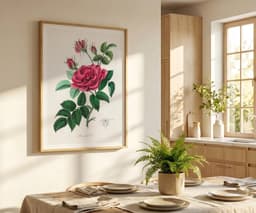 Vintage Wall Art Print, Red Rose Botanical Flower, Cottage Core, Floral Lovers Gift 6