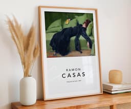 Decadent Young Woman After the Dance by Ramon Casas, Retro Art Nouveau Wall Art Print 3
