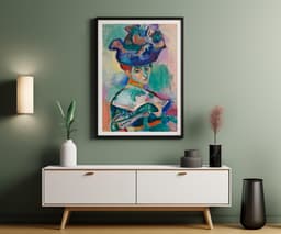 Henri Matisse Wall Art Print: Woman with a Hat, Fauvism Expressionist, Living Room Art, Colourful Portrait, Bold Modern Decor 6