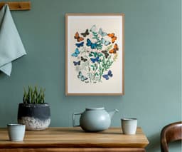 Vintage Butterfly Wall Art Print, European Butterflies Botanical Illustration, Nature Decor, Living Room, Fine Art Print 8