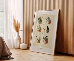 Fishing Fly Art Print, Lake Flies Mary Orvis Marbury 1892, Vintage Angling Wall Art, Study Decor, Sporting Gift, Giclée Fine Art Print 6