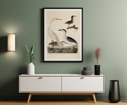 Heron Wall Art Print, Alexander Wilson, Vintage, Living Room, Fine Art Print, Tropical Decor, Bird Illustration 4