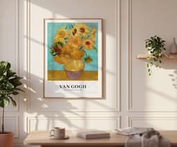 Sunflowers Wall Art Print, Van Gogh Poster, Floral Decor Ideas, Giclée Print 8