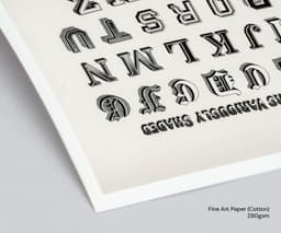 Typography Print Alphabet by Hermann Esser, Vintage Calligraphy Wall Art, Landscape Poster 2
