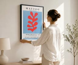 Matisse Wall Art Print, Papiers Découpés Poster, Red Blue Modern Print for Living Room, Housewarming Gift 2