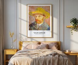 Van Gogh Wall Art Print, Self-Portrait with Straw Hat 1887, Post-Impressionist Portrait Decor, Iconic Fine Art, Giclée Fine Art Print 8