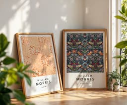 William Morris Set of 2 Prints, Strawberry Thief and Apple, Arts and Crafts Gallery Wall, Botanical Wall Art, Above Bed Decor 6