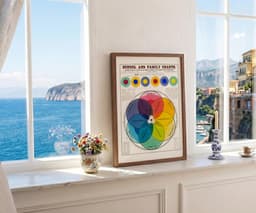 Colorful Wall Art, The Chromatic Scale of Colors by Willson & Calkins, Vintage Poster for Classroom Decor 9