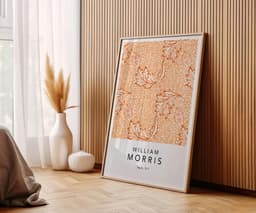 William Morris Wall Art Print, Botanical Apple Pattern 1877, Terracotta Decor, Cottagecore Farmhouse Orange Theme, Giclée Print 7