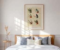 Fishing Fly Art Print, Lake Flies Mary Orvis Marbury 1892, Vintage Angling Wall Art, Study Decor, Sporting Gift, Giclée Fine Art Print 9