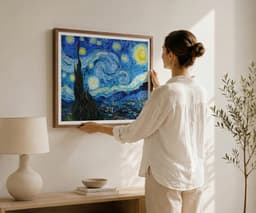 Starry Night Van Gogh Print Wall Art, Blue Sky Stars Decor, Iconic Fine Art, Giclée 2