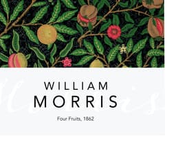 William Morris Wall Art Print, Four Fruits Pattern 1862, Dark Botanical Decor, Maximalist Wall Art, Arts and Crafts, Giclée Print 3