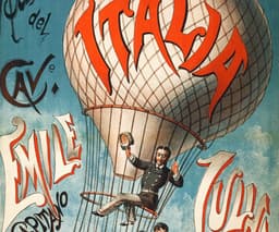 Hot Air Balloon Wall Art Print, Ascensione del Cave Emile Julhes 1880, Vintage Aviation Poster, Steampunk Decor, Giclée Fine Art Print 2