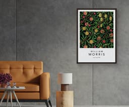 William Morris Wall Art Print, Four Fruits Pattern 1862, Dark Botanical Decor, Maximalist Wall Art, Arts and Crafts, Giclée Print 8