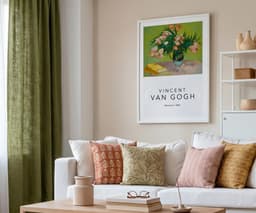 Floral Wall Art Print, Van Gogh Oleanders, Green Decor Ideas, Flower Motifs, Living Room Art, Giclée 3