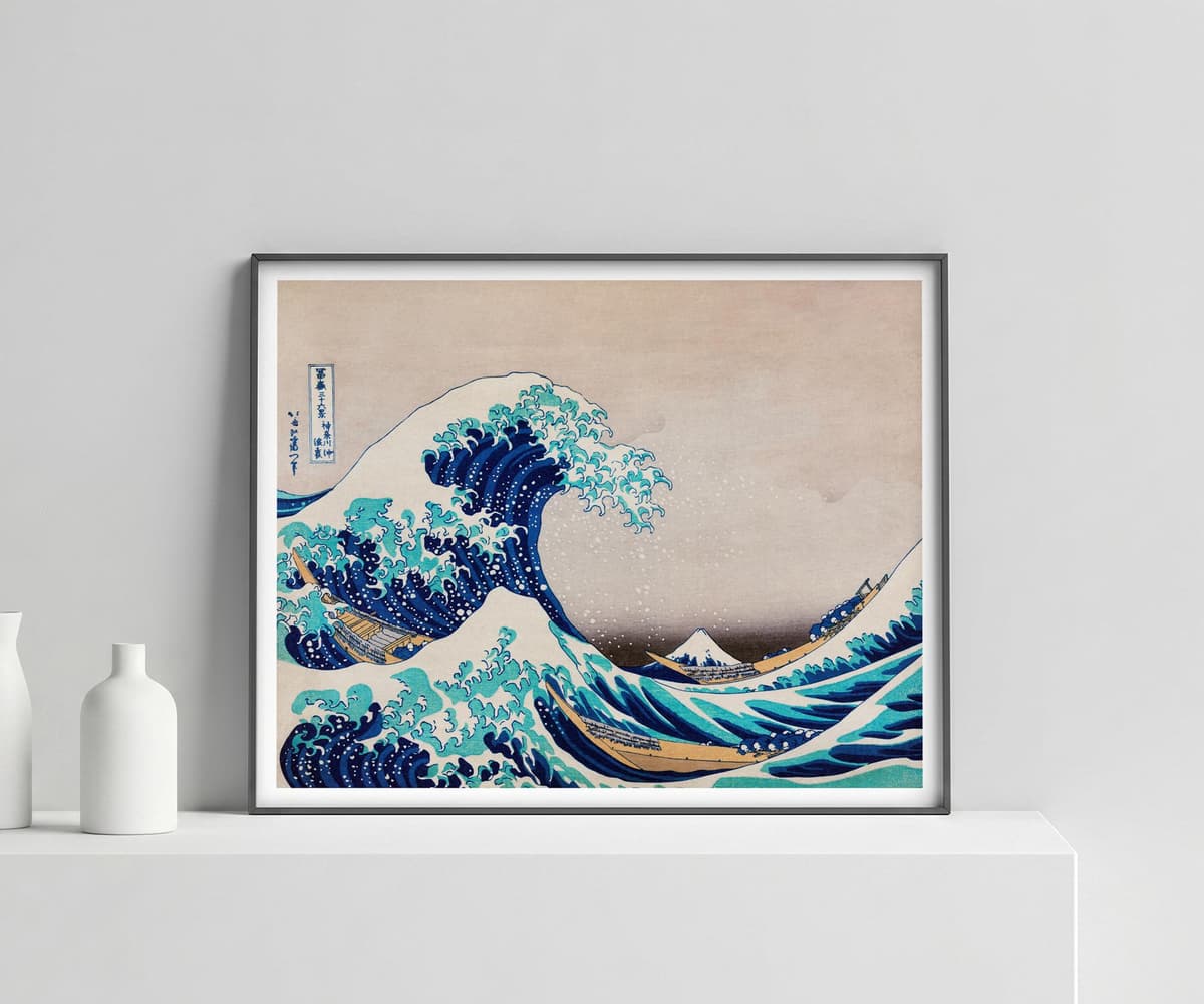 The Great Wave Print, Hokusai Japanese Wall Art, Ocean Coastal Decor, Iconic Blue Art, Ukiyo-e Fine Art, New Home Gift