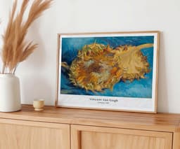 Van Gogh Wall Art Print, Sunflowers, Famous Painting for Living Room, Eclectic Home Decor 9