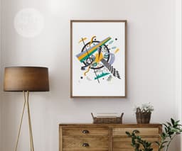 Abstract Art Print, Kandinsky Small Worlds IV 1922, Bauhaus Geometric Decor, Colourful Modern Home Decor, Housewarming Gift 5