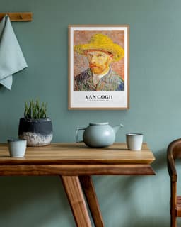Van Gogh Wall Art Print, Self-Portrait with Straw Hat 1887, Post-Impressionist Portrait Decor, Iconic Fine Art, Giclée Fine Art Print 5