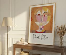 Abstract art print, paul klee senecio, boho terracotta wall art, modern home decor, housewarming gift 10