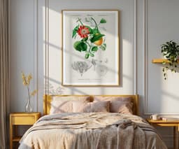 Botanical Wall Art Print, Passiflora Passion Fruit Flower, Vintage Floral Decor, Kitchen Art, Giclée 8