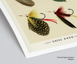 Bass Flies Wall Art Print, Mary Orvis Marbury, Vintage Sports Decor, Home Office Fine Art Print, Classic Giclée Art 3