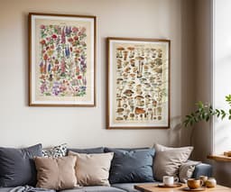Adolphe Millot Botanical Prints, Vintage Mushroom and Flower Wall Art (Set of 2) 5