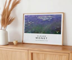 Claude Monet Water Lilies Agapanthus Print, Floral Decor, Impressionist Wall Art 8