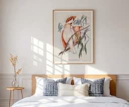 Bird Wall Art Print, Cockatoo Vintage Print for Garden Lovers, Housewarming Gift, Wildlife Illustration 10