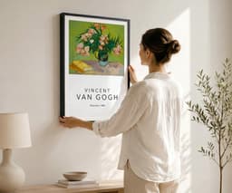 Floral Wall Art Print, Van Gogh Oleanders, Green Decor Ideas, Flower Motifs, Living Room Art, Giclée 2