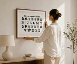 Typography Print Alphabet by Hermann Esser, Vintage Calligraphy Wall Art, Landscape Poster 4