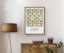 William Morris Wall Art Print, Daisy Pattern 1862, Arts and Crafts Floral Decor, Vintage Botanical Art, Cottagecore Decor, Giclée Print 8