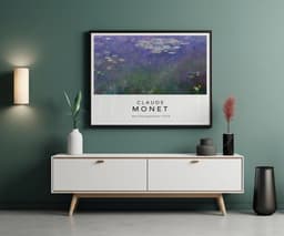 Claude Monet Water Lilies Agapanthus Print, Floral Decor, Impressionist Wall Art 4