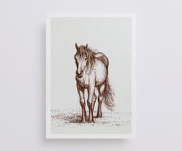 Vintage Horse Wall Art Print, Jean Bernard Standing Western Horse, Farmhouse Home Decor 10