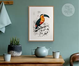 Vintage ‘Toucan du Para’ Print for Wall, Charles Dessalines Botanical Wall Art 7