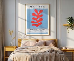 Matisse Wall Art Print, Papiers Découpés Poster, Red Blue Modern Print for Living Room, Housewarming Gift 4