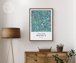 William Morris Wall Art Print, Four Fruits Blue Pattern 1862, Botanical Teal Decor, Arts and Crafts Floral Art, Giclée Fine Art Print 7