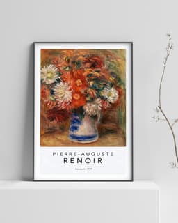 Floral Wall Art Print, Bouquet by Auguste Renoir 1919, Impressionist Flower Decor, Living Room Art, Romantic Decor, Giclée Fine Art Print 3