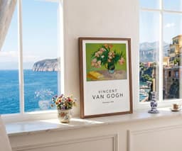 Floral Wall Art Print, Van Gogh Oleanders, Green Decor Ideas, Flower Motifs, Living Room Art, Giclée 10