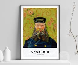 Van Gogh The Postman Portrait Print, Post-Impressionism Wall Art for Living Room 1