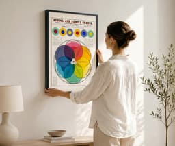Colorful Wall Art, The Chromatic Scale of Colors by Willson & Calkins, Vintage Poster for Classroom Decor 3